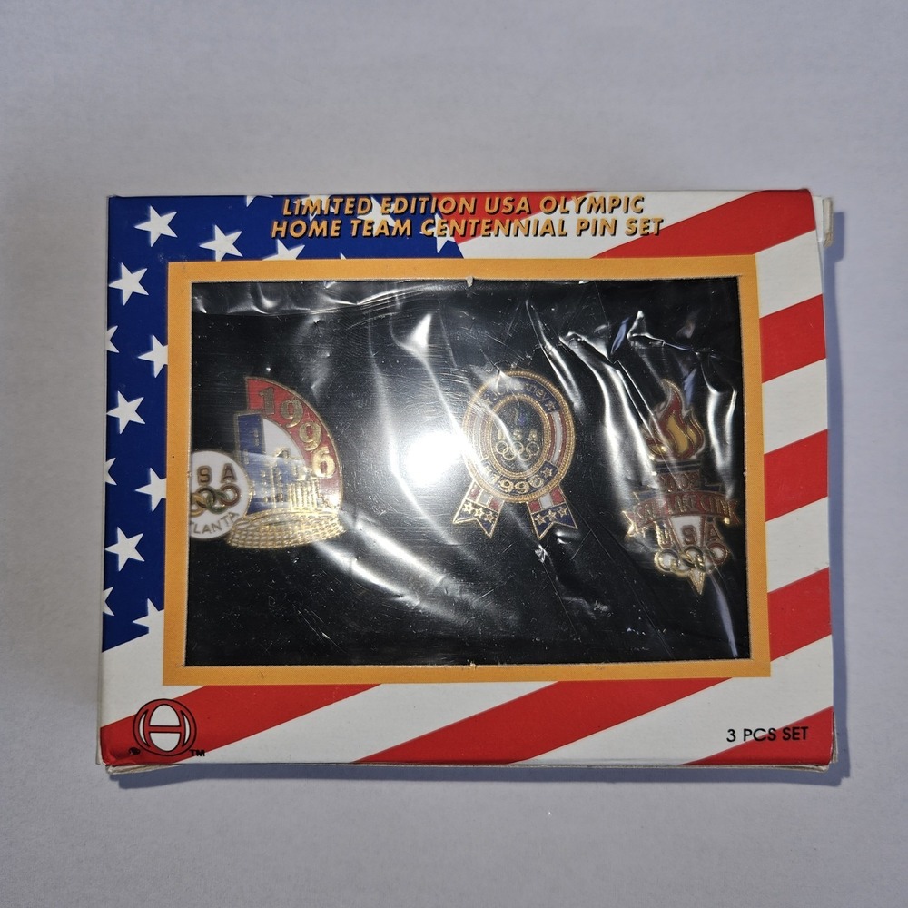 1996 Olympic Pin Set USA Limited Edition Home Team Centennial Pin Set JCPenney